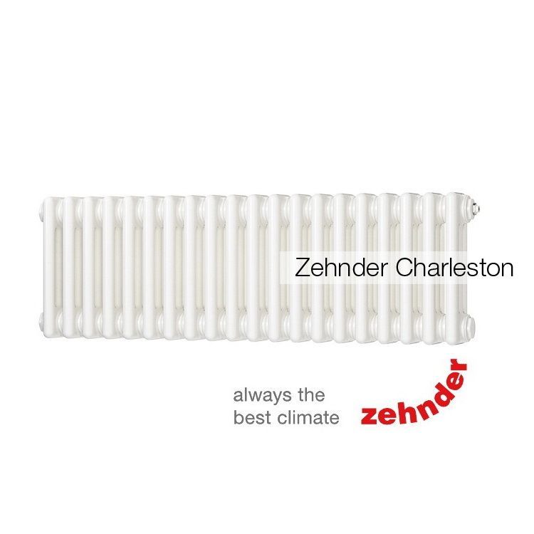 Радиатор Zehnder Charleston 3030/10 секций, нижнее подключение, цвет RAL 9016