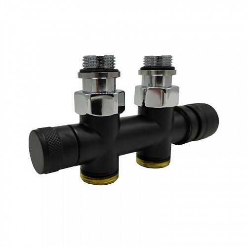 Узел нижнего подключения SR Rubinetterie прямой 1/2&amp;quot;х3/4&amp;quot;Е Чёрный матовый